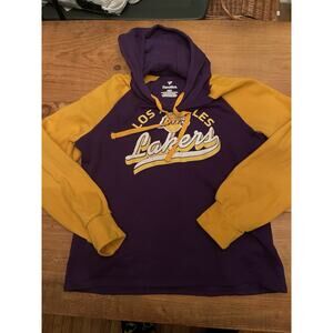 Los Angeles Lakers Hoodie Womens Large Purple Gold NBA Basketball